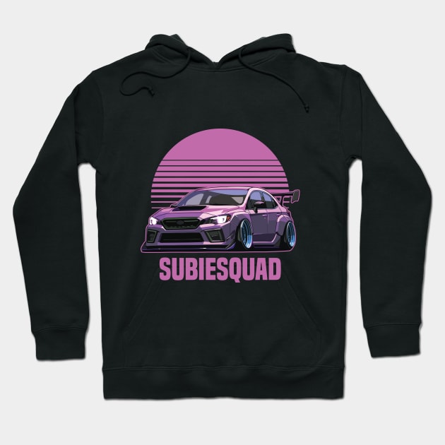 Subaru WRX STI Car Art - Impreza Widebody Modified JDM Sports Car Hoodie by JDM-Rey